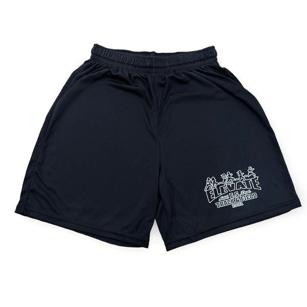 ELEVATE RUNNERS GYM SHORTS BLACK/WHITE