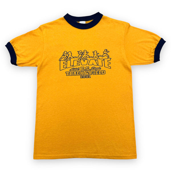 RUNNERS TEE YELLOW/NAVY BLUE