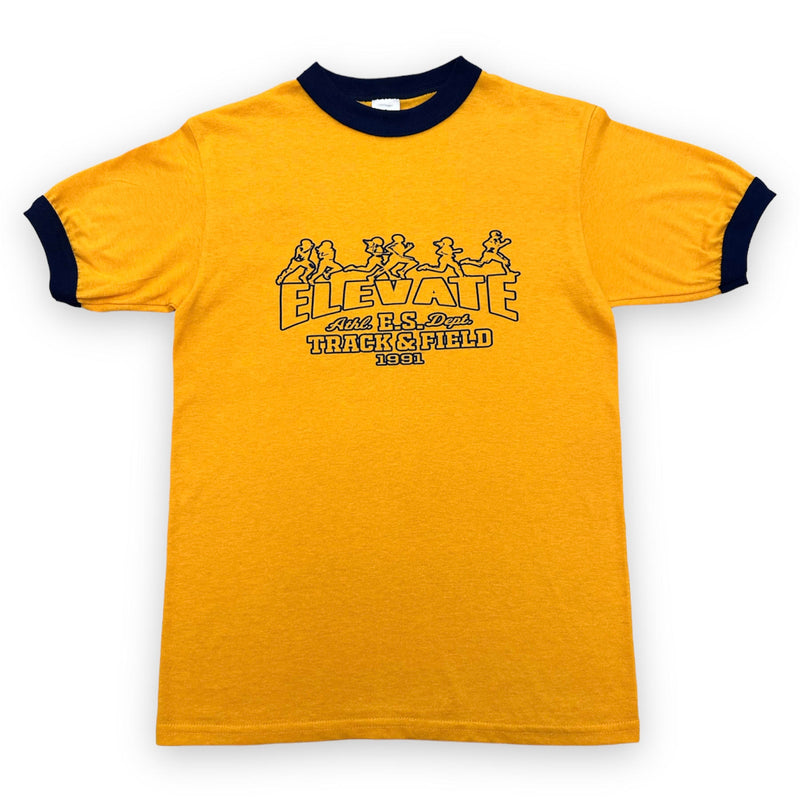RUNNERS TEE YELLOW/NAVY BLUE